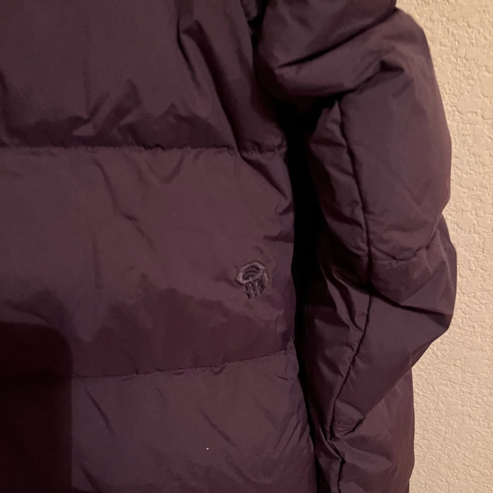 Mountain Hardwear Glacial Storm Parka Womens Large Purple Down Puffer Jacket NEW - Picture 6 of 6